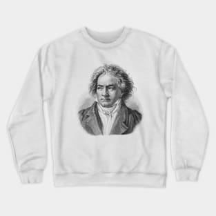 Ludwig van Beethoven in black and white Crewneck Sweatshirt